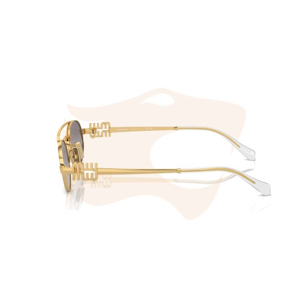 Óculos de Sol Oval Metálico Miu Miu - Dourado SMU542 5AK-30C