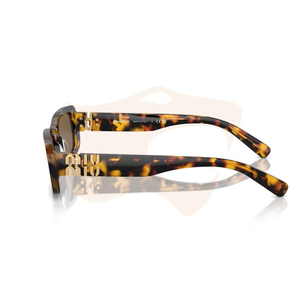 Óculos de Sol Miu Miu Retangular Vintage - Tartaruga SMU 08Z VAU‑065