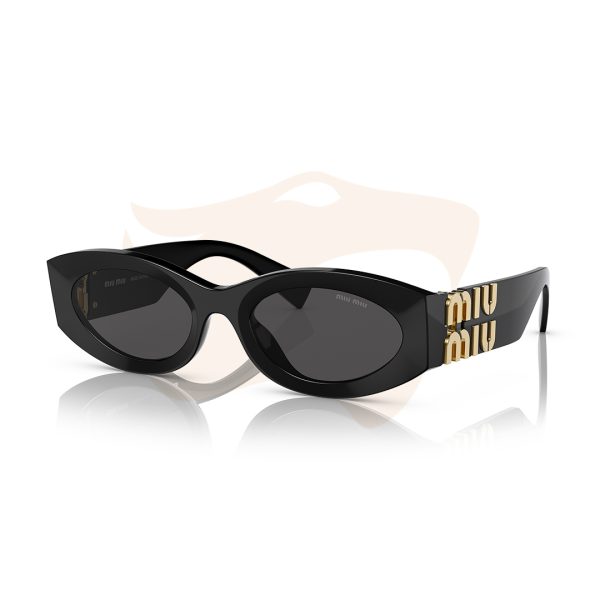 Óculos de Sol Miu Miu Oval Bold - Preto SMU 11W 1AB‑5S0