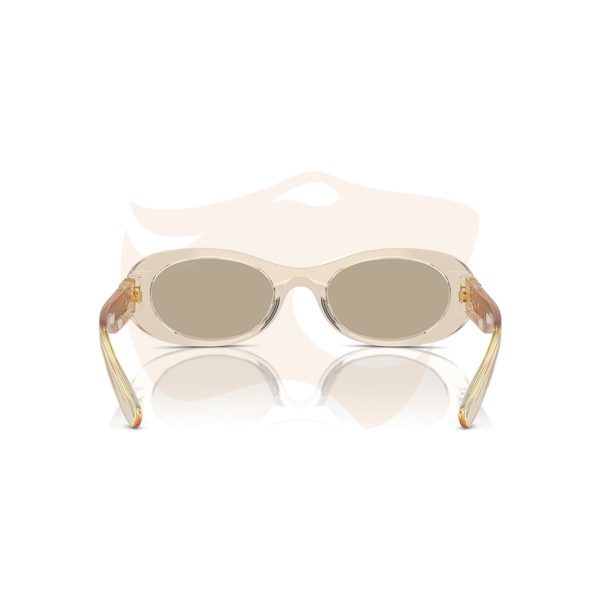 Óculos de Sol Miu Miu Oval - Bege translúcido SMU 06Z 11T‑40F