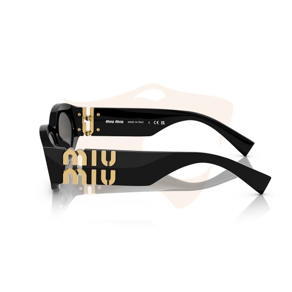 Óculos de Sol Miu Miu Oval Bold - Preto SMU 11W 1AB‑5S0
