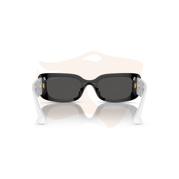 Óculos de Sol Miu Miu Retangular - Branco/Preto SMU 08Y 1AB‑5S0