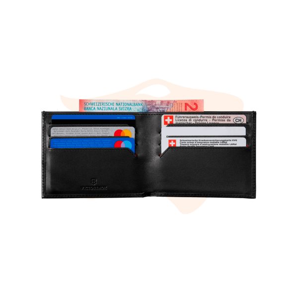 Carteira Victorinox Altius Alox Slim Bi‑Fold Wallet - Preto 611573