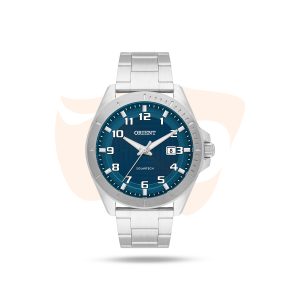 Relógio Orient Analógico - Prata com mostrador azul MBSS1507 D2SX
