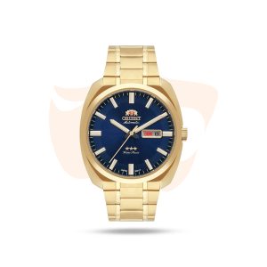 Relógio Orient Automático Clássico - Dourado com mostrador azul escuro F49SG021 D1KX