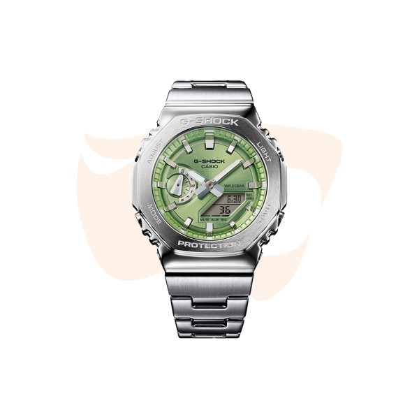 Relógio Casio G-Shock - Prata com Mostrador Verde GM-2110D-3ADR